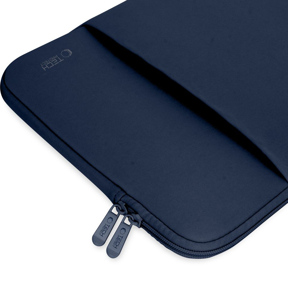 Etui Tech-Protect Neopren do laptopów 15 cali / 16 cali, granatowe.